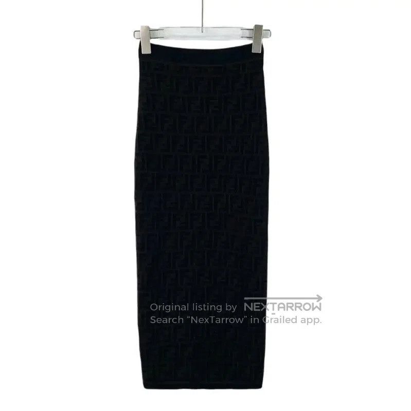 Fendi Fendi Black Women's Midi Skirt XS Size . Size 23" - 3 Thumbnail