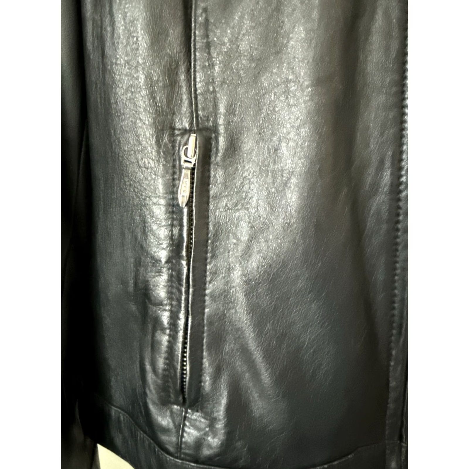 Vintage Wilsons Leather Maxima Jacket Womens Large Black Thinsulate Lined Zip Pockets Jacket Size L / US 10 / IT 46 - 6 Thumbnail