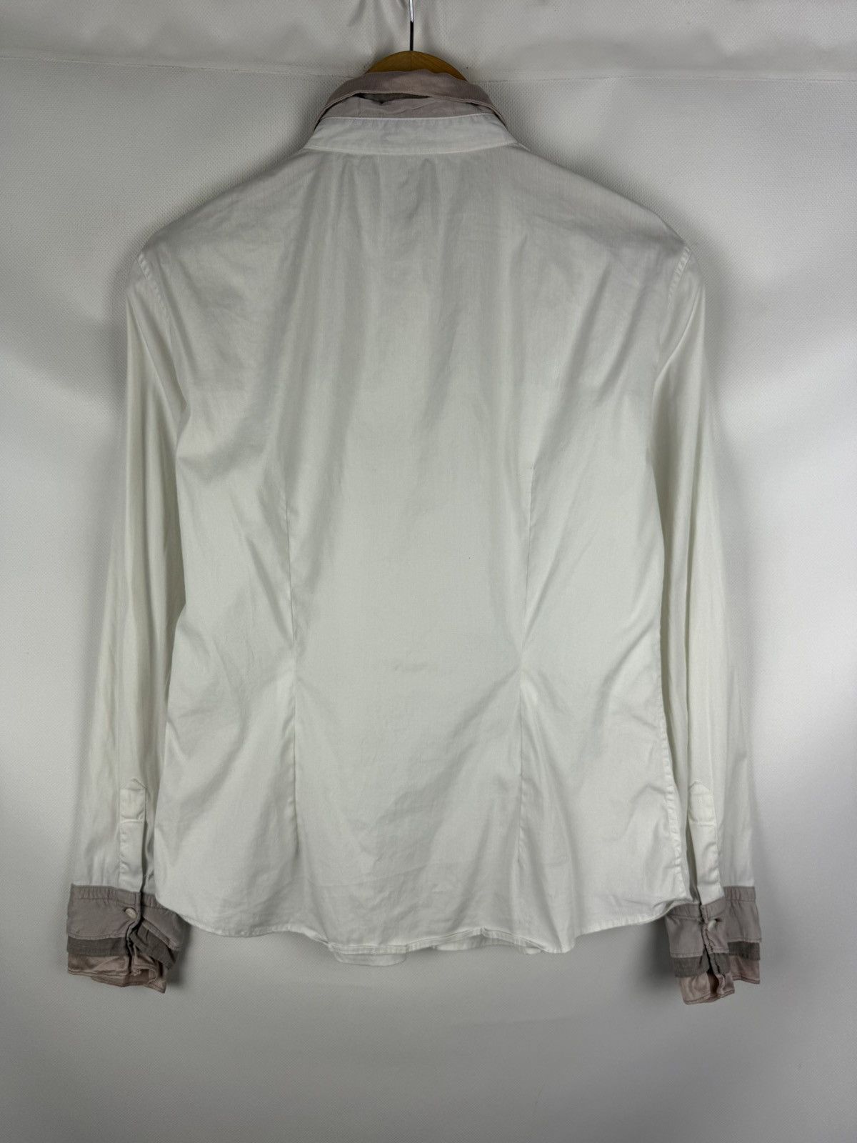 Brunello Cucinelli Brunello Cucinelli Long Sleeve Button Up Cotton / Silk Shirt Size M / US 6-8 / IT 42-44 - 14 Thumbnail