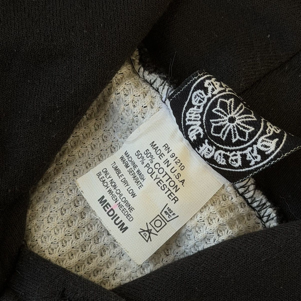 Chrome Hearts VINTAGE Chrome Hearts Thermal Pullover Hoodie Size US M / EU 48-50 / 2 - 6 Thumbnail