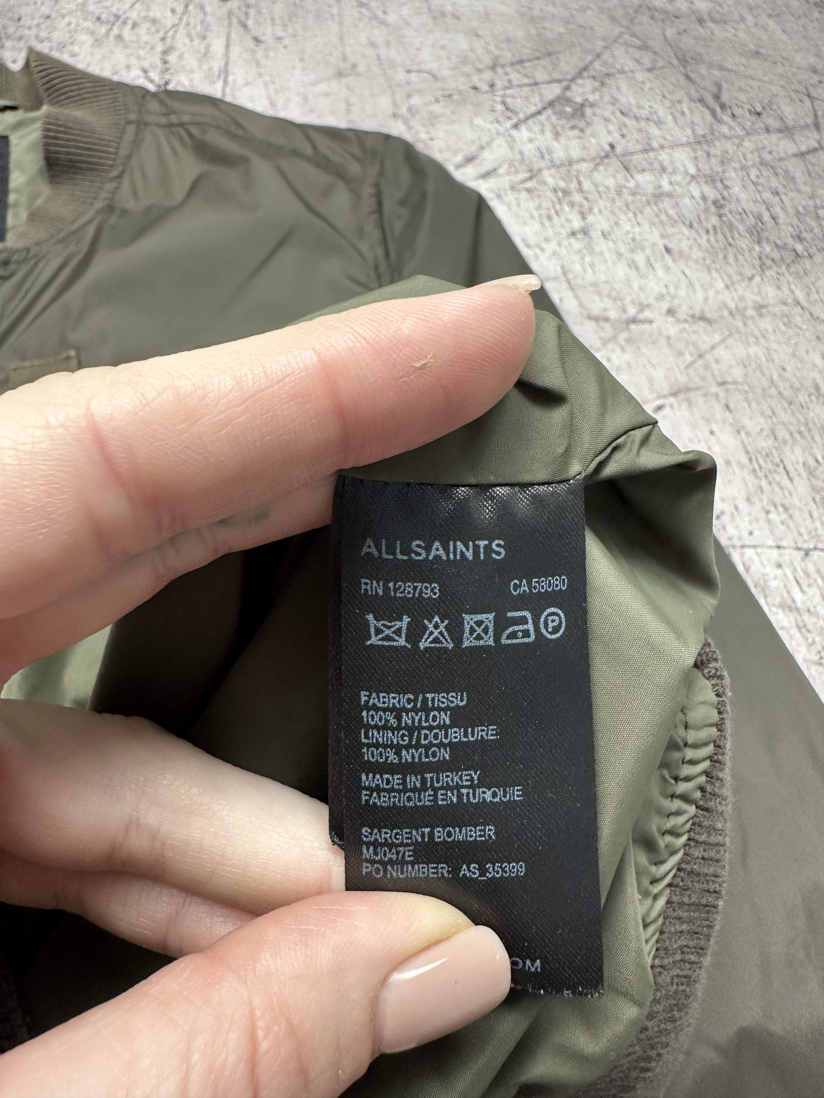 Allsaints Allsaints Mens Nylon Sargent Bomber Jacket Size US S / EU 44-46 / 1 - 4 Thumbnail
