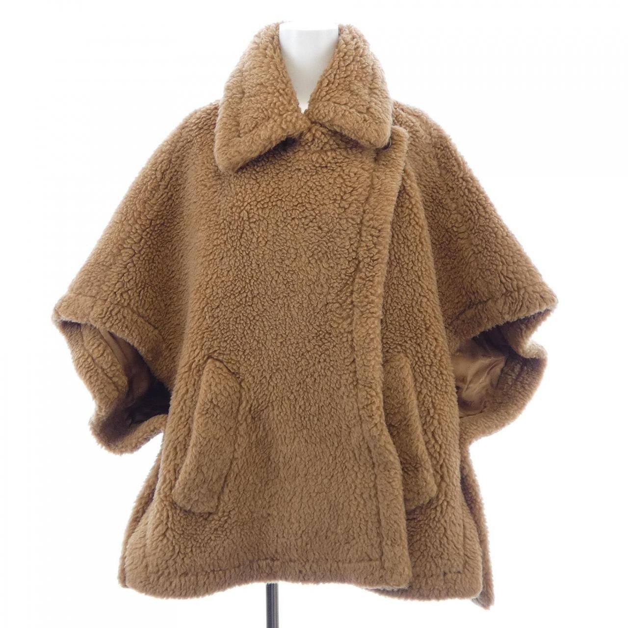 Max Mara Max Mara Max Mara TEBE Camel Silk Cape Textile Outerwear 473607 DUTY FREE for USA Size ONE SIZE - 1 Thumbnail