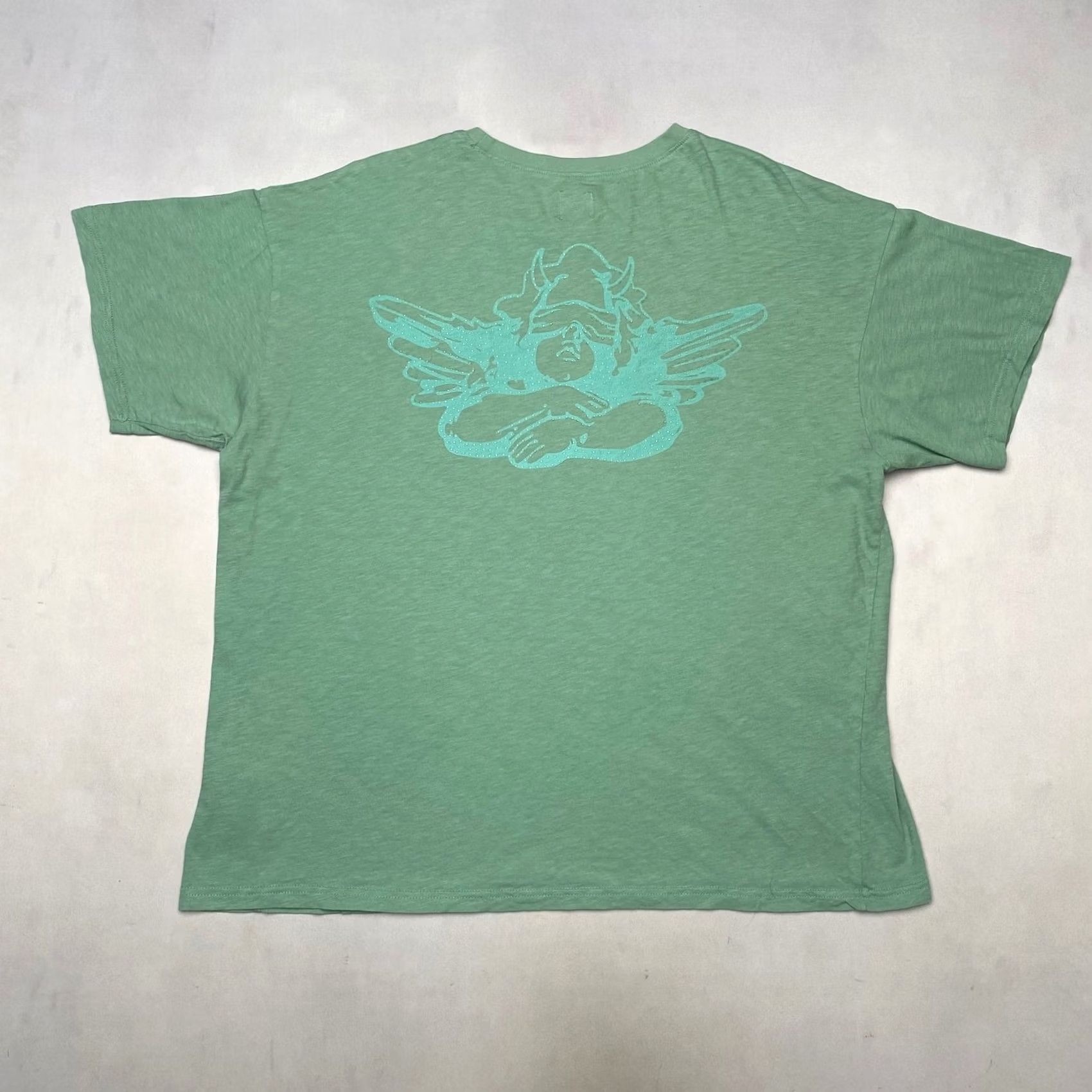 Boys Lie Boys Lie Washed Up Angel Oversized T Shirt Women's One Size Green Size ONE SIZE - 4 Thumbnail
