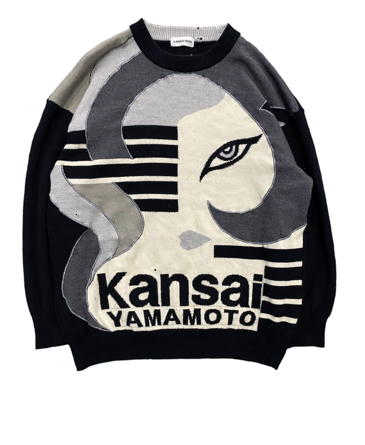 Kansai Yamamoto 1990s iconic Kansai Yamamoto David bowie eye knit Size US L / EU 52-54 / 3 - 1 Thumbnail