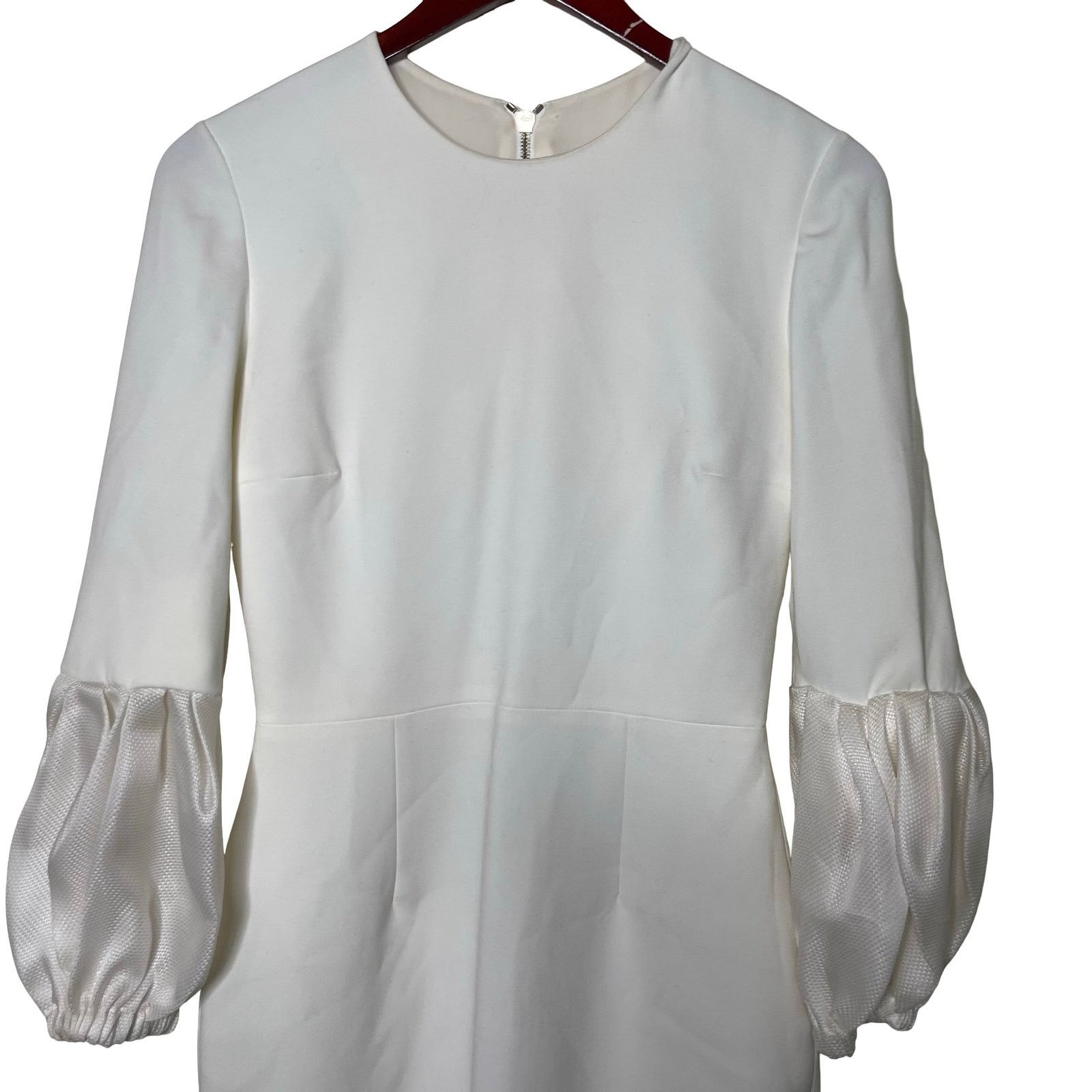 ROKSANDA ROKSANDA Lena Tulle-Trimmed Cady Midi Ivory Dress sz US 6 Size M / US 6-8 / IT 42-44 - 7 Thumbnail