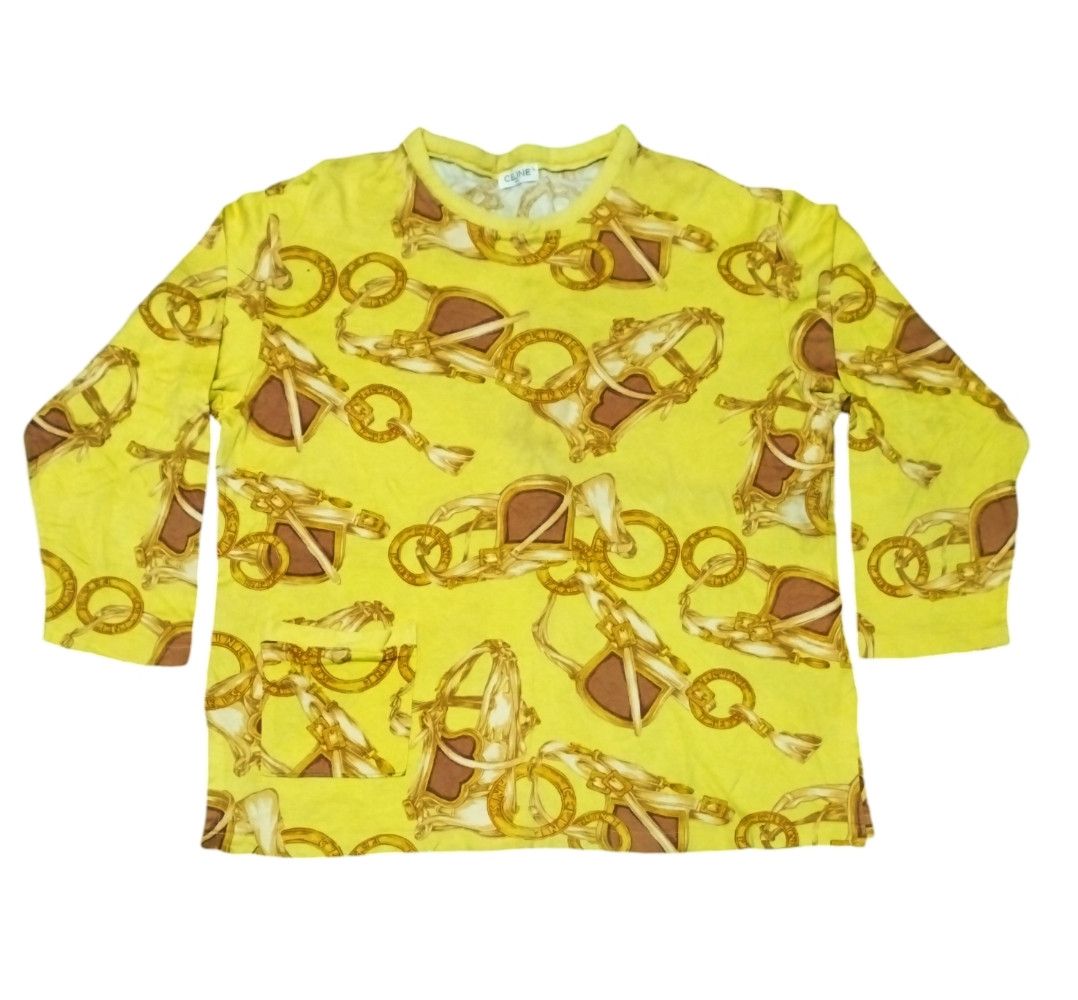 Celine Celine Paris Long Sleeve Shirt Size L / US 10 / IT 46 - 1 Thumbnail