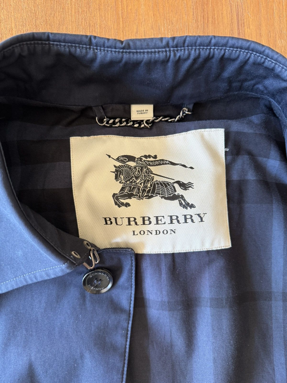 Burberry Burberry Car Coat in Dark Navy Size US L / EU 52-54 / 3 - 2 Thumbnail