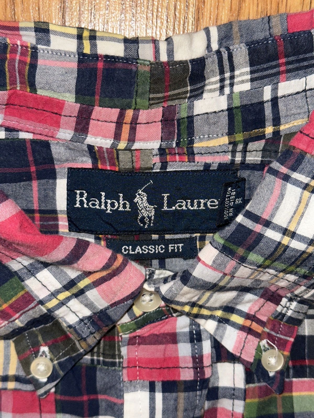 Ralph Lauren Ralph Lauren Classic Fit Madras Patchwork Plaid Button Down Size US L / EU 52-54 / 3 - 5 Thumbnail