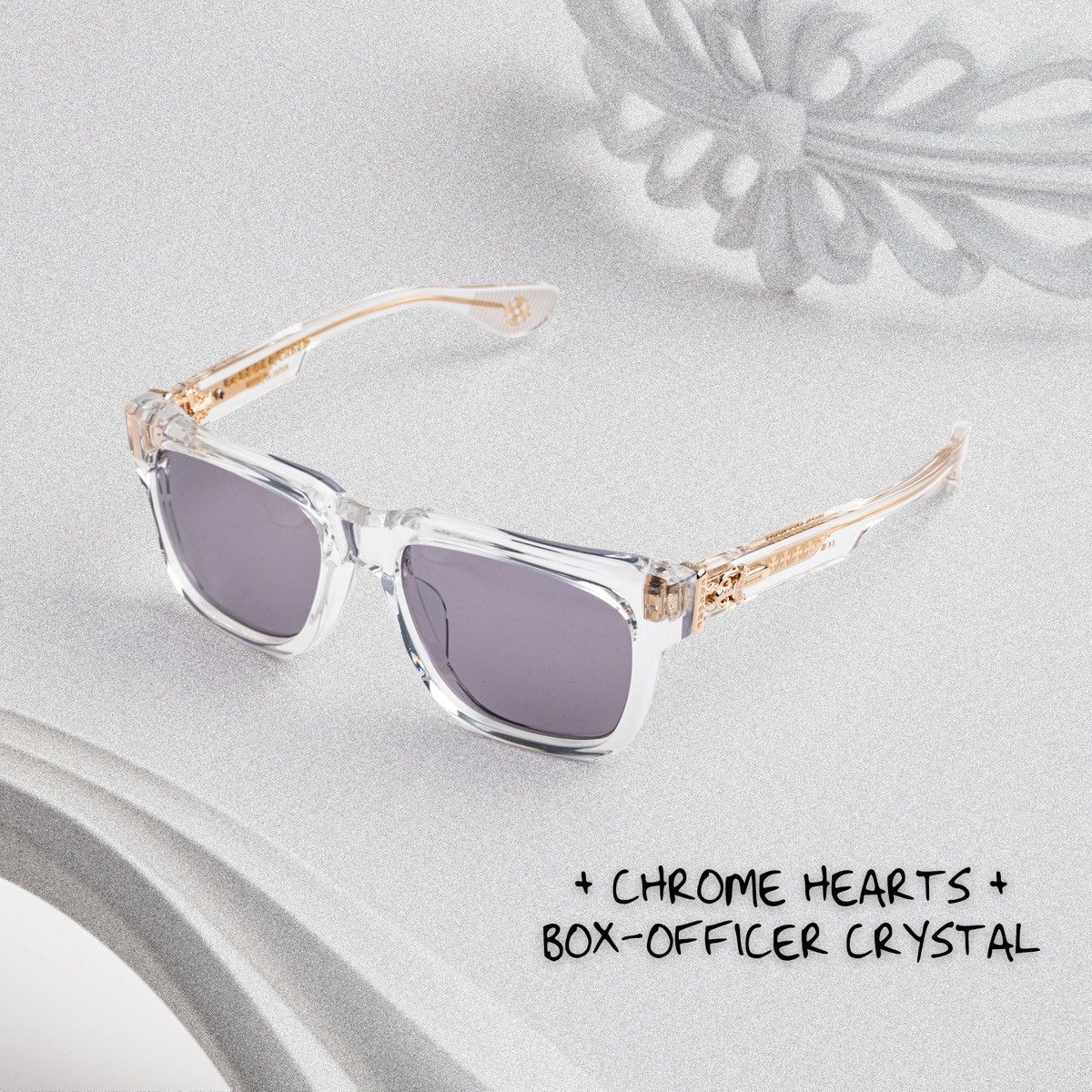 Chrome Hearts CHROME HEARTS BOX-OFFICER CRYSTAL SUNGLASSES Size ONE SIZE - 1 Thumbnail