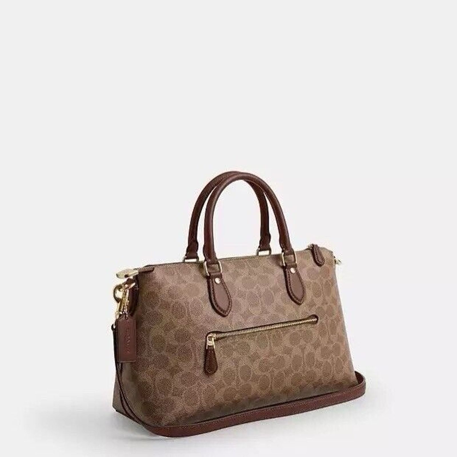 Coach NWT Coach Georgia Satchel Bag In Signature Canvas CW422 Size ONE SIZE - 8 Thumbnail