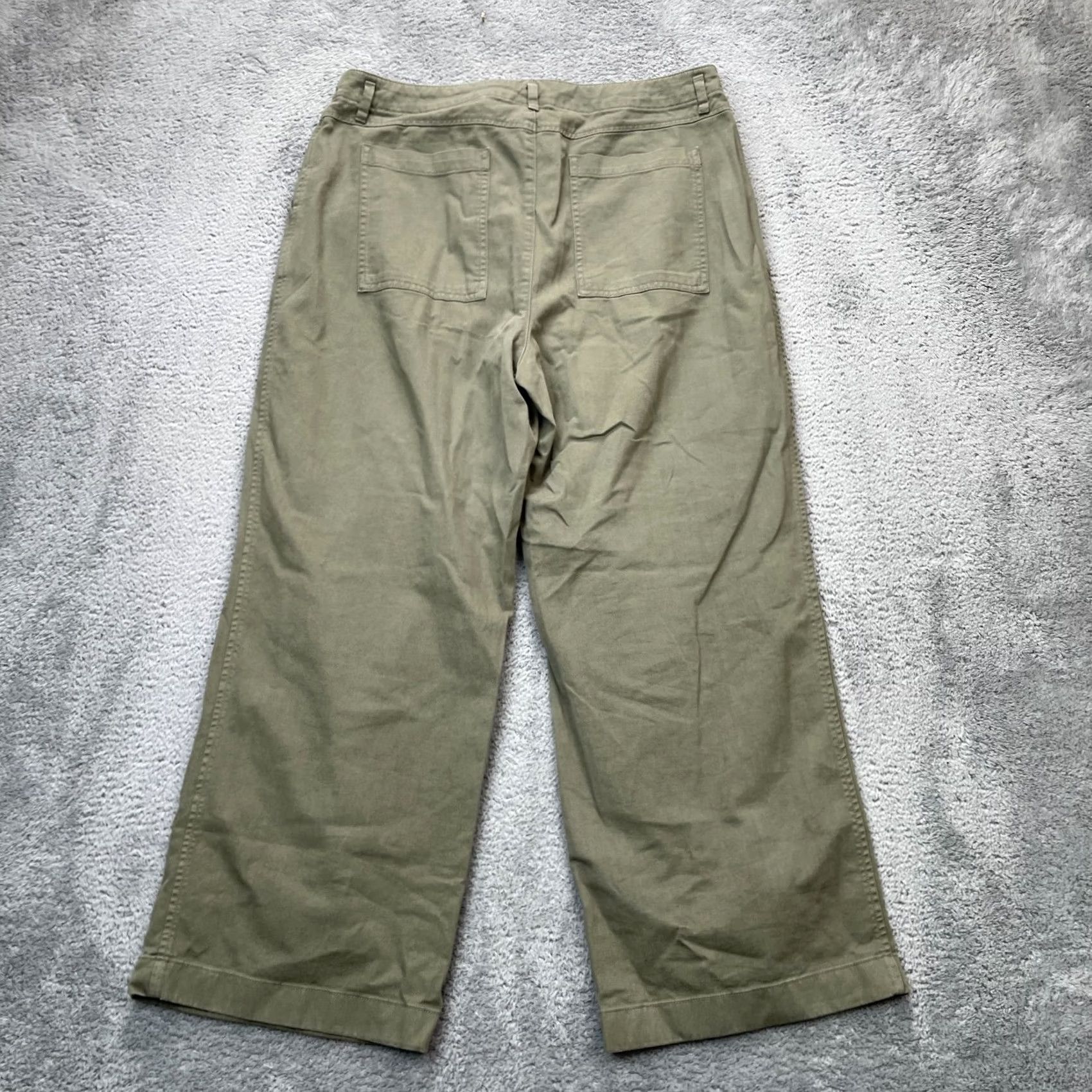 Gap Gap Pants Womens Green Khakis Cotton Wide Leg Golf Tennis Resort Wear 16 Size 38" / US 16 / IT 52 - 2 Thumbnail