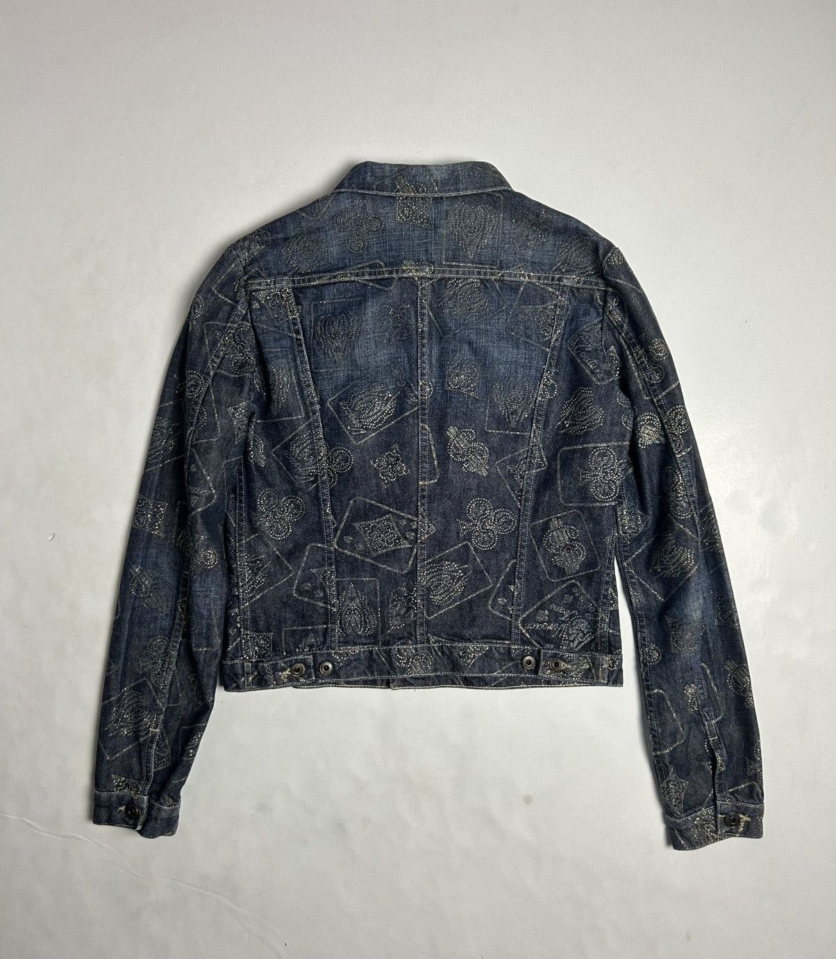 Versace Jeans Couture 00’s Versace Jeans Couture Casino Denim Jacket Size S / US 4 / IT 40 - 10 Thumbnail
