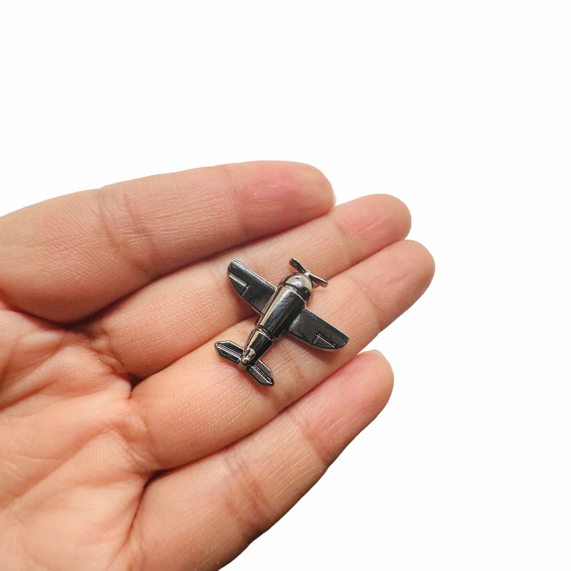 Other ✈️Vintage Aircraft Engine Lapel Pin Metal Airplane Brooch Av Size ONE SIZE - 2 Thumbnail