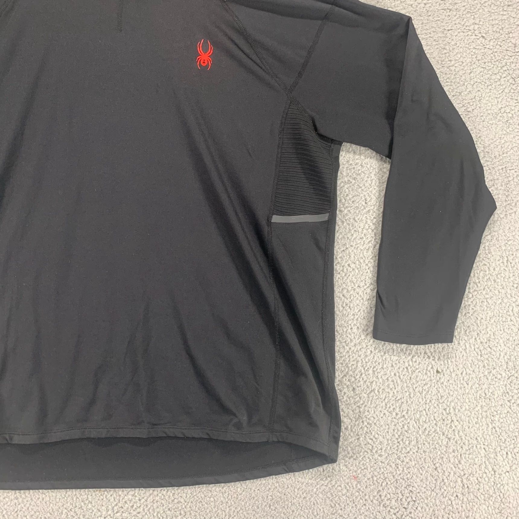 Spyder Spyder Shirt Mens XL Black Long Sleeve Active Stretch Performance Pullover ProwB Size US XL / EU 56 / 4 - 5 Thumbnail