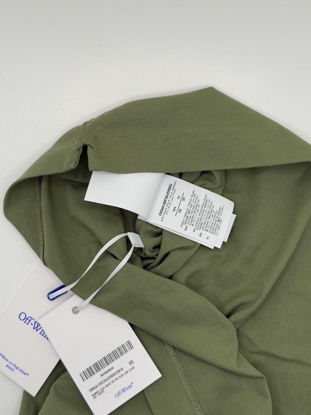 Off-White Off-White Men's Shared Logo Tee Olive XS Size US XS / EU 42 / 0 - 10 Thumbnail