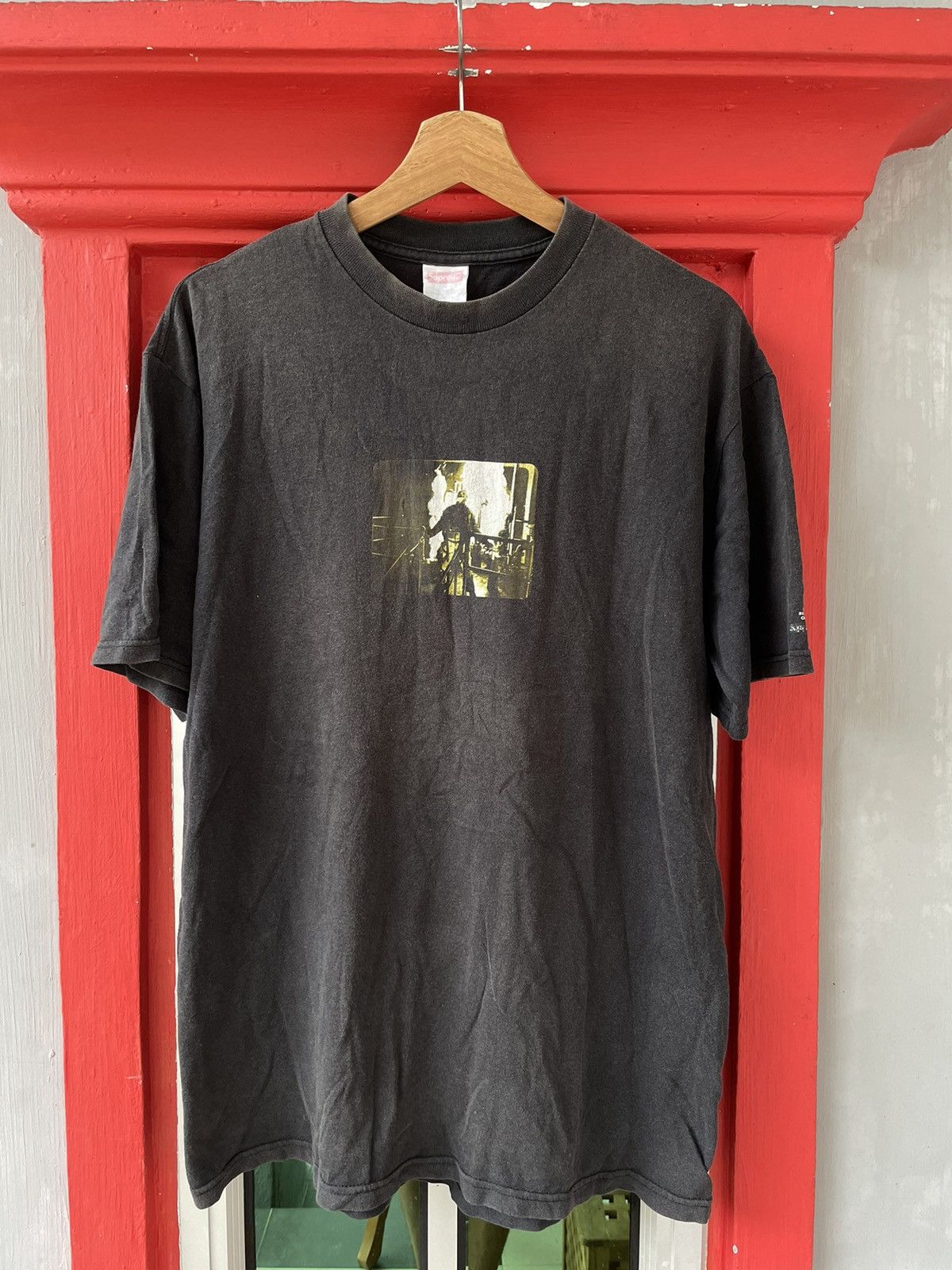 image of Vintage Supreme X Ssur Top Of The World Tshirt in Black, Men's (Size Large)