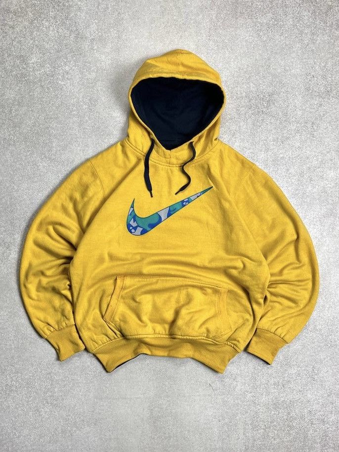Nike × Vintage VINTAGE NIKE SWOOSH REVERSIBLE BOXY HOODIE L Size US L / EU 52-54 / 3 - 3 Thumbnail
