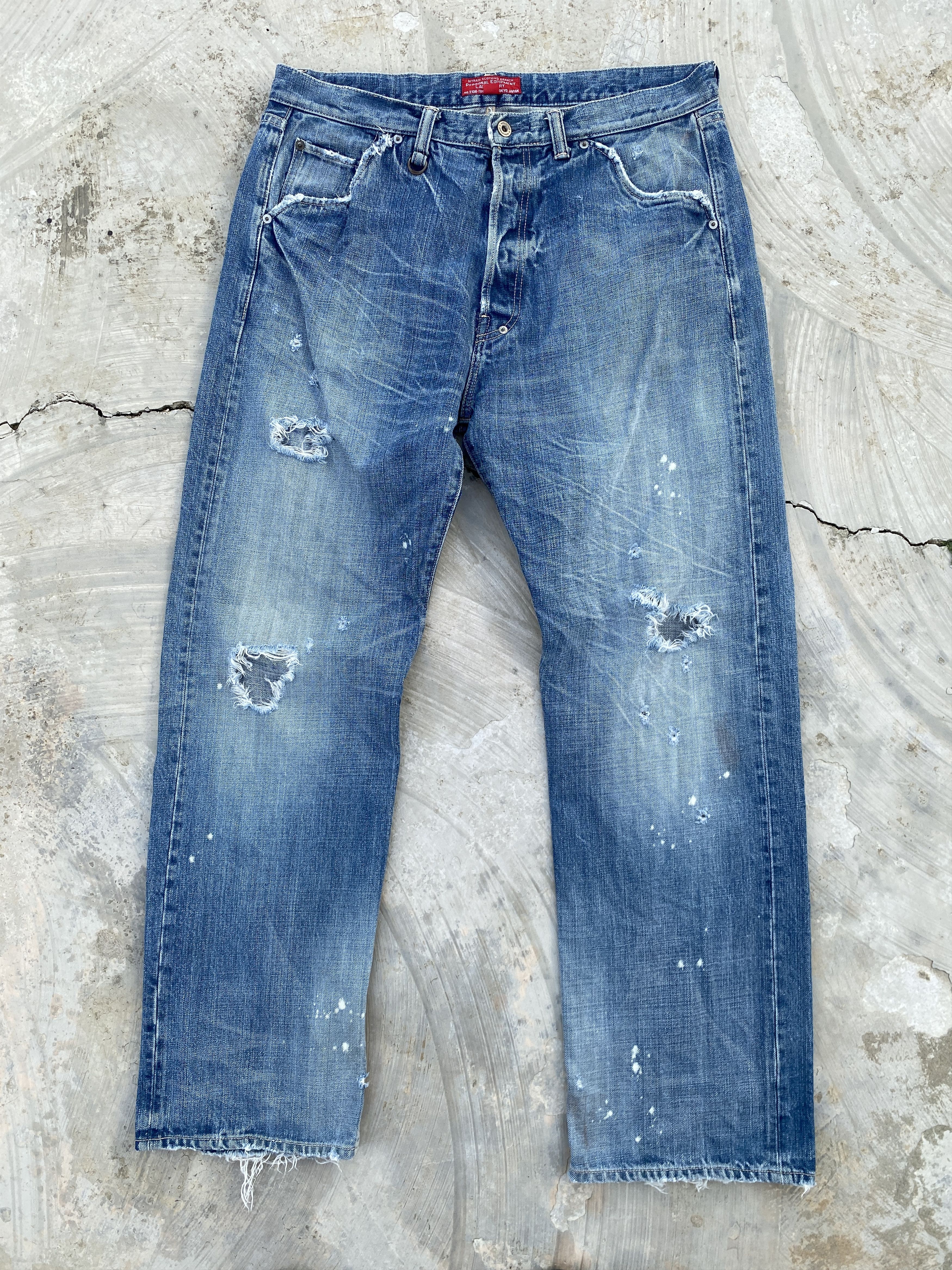 Japanese Brand × Nitraid Nitraid Underground Inc Distressed Jeans Size US 37 - 1 Thumbnail