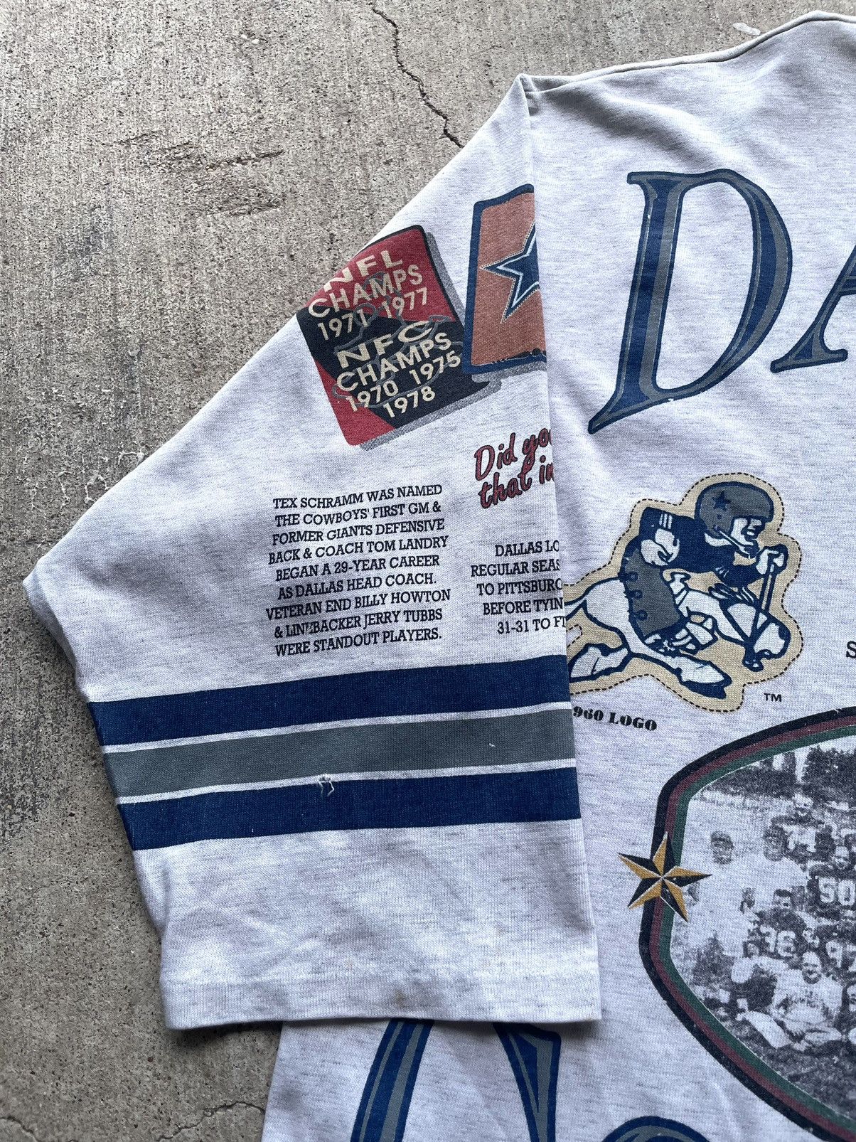 NFL Vintage 90s Dallas Cowboys All Over Print T Shirt Size Large Size US L / EU 52-54 / 3 - 20 Thumbnail