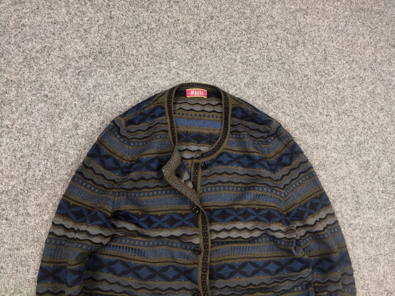 Japanese Brand Oleana Ytre Arna Norway Dark Wool Art Button Knit Cardigan Size S / US 4 / IT 40 - 4 Thumbnail