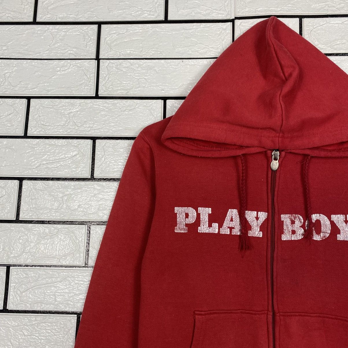 Japanese Brand Vintage Zipper Hoodie Playboy Big Logo Size US L / EU 52-54 / 3 - 8 Thumbnail