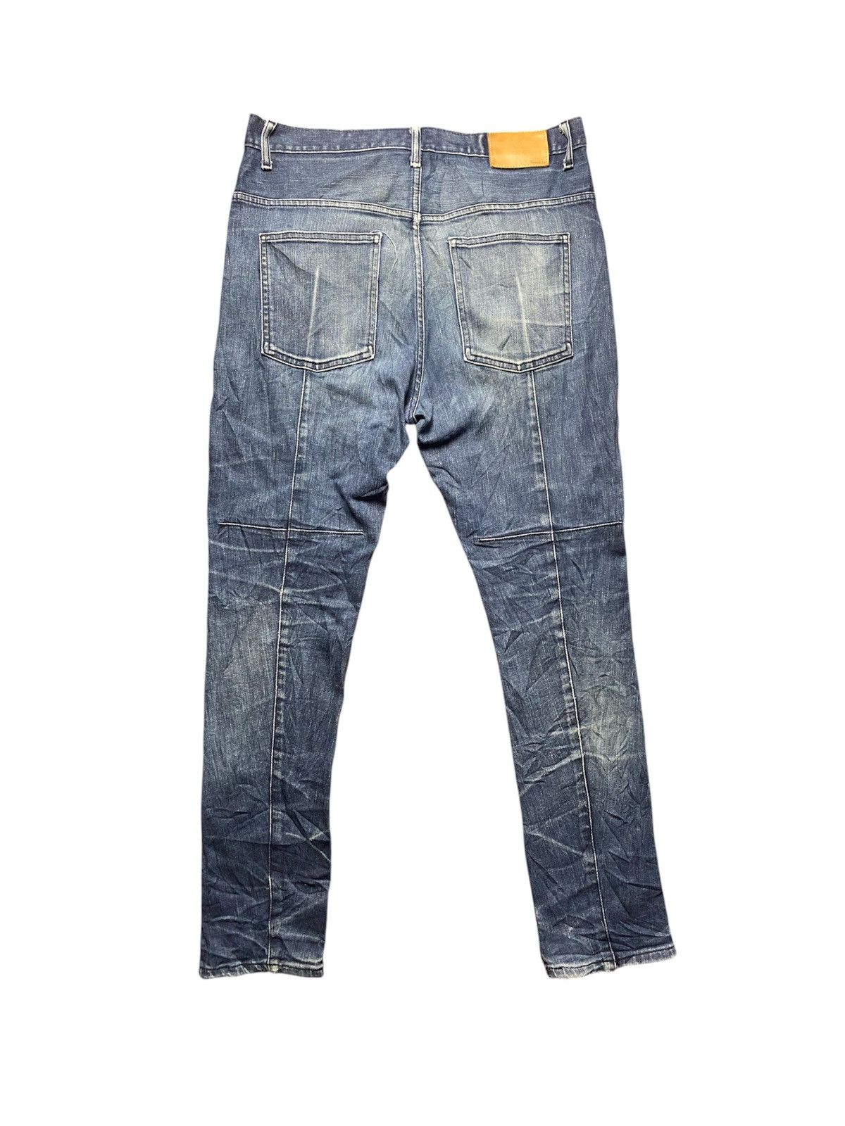 Beams Plus × Hysteric Glamour × Japanese Brand Vintage Beams Co Ltd Faded Distress Skinny Jeans Size US 32 / EU 48 - 2 Thumbnail