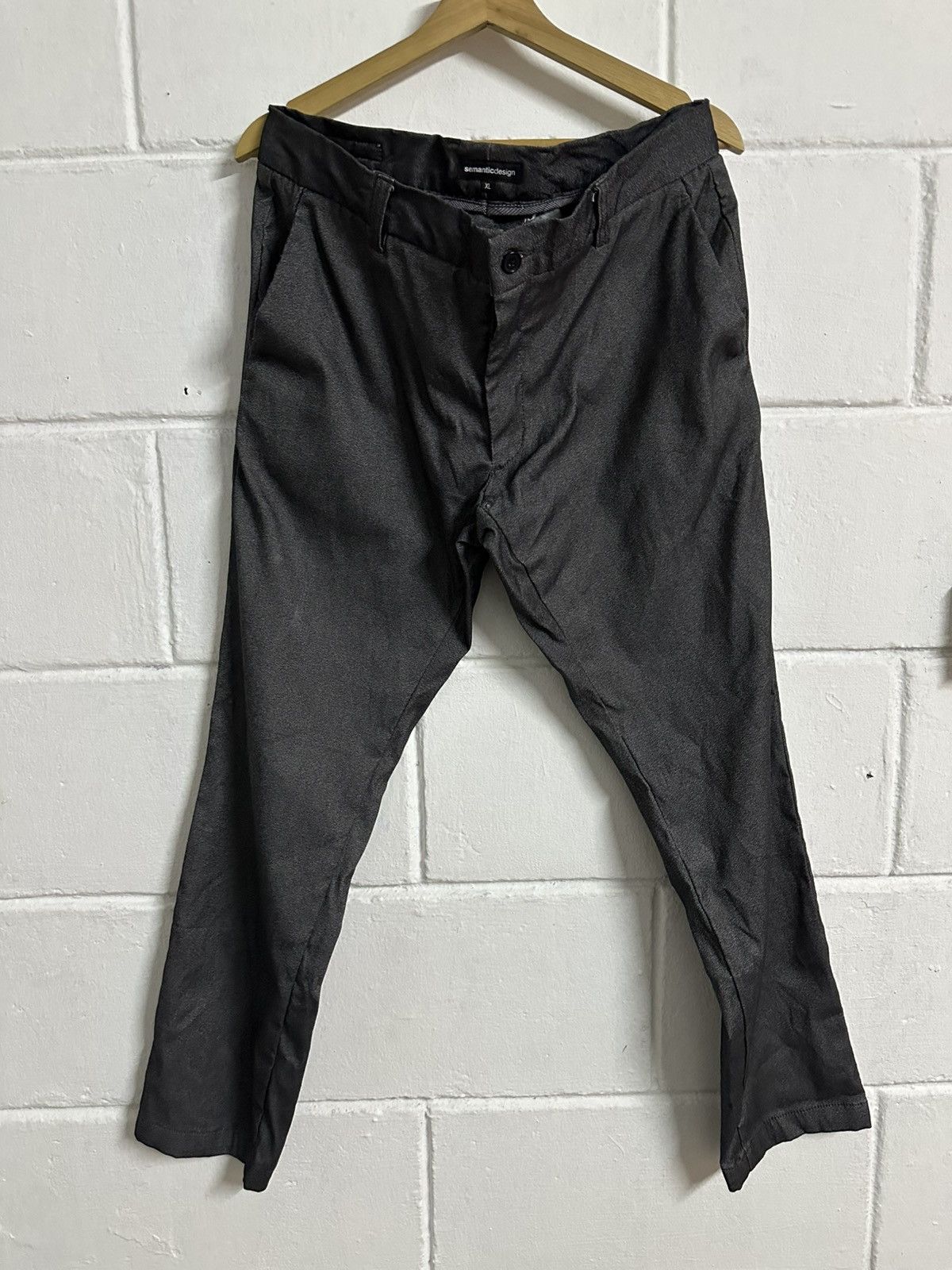 Japanese Brand × semanticdesign Semantic Design Gray Metallic Casual Pant Size US 33 - 20 Thumbnail