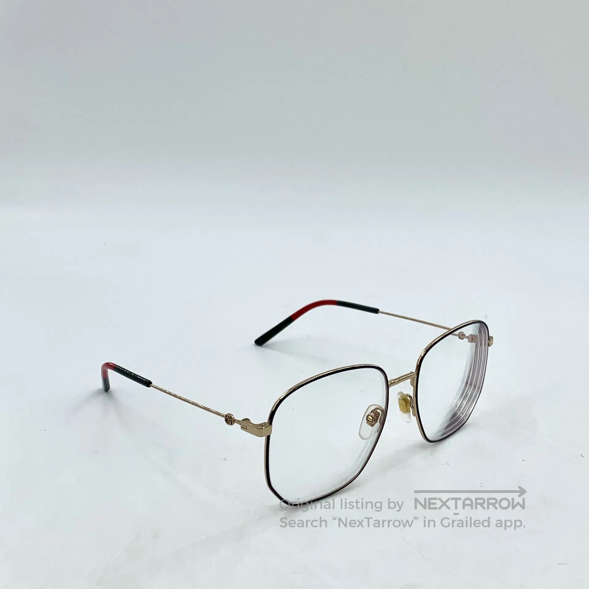 Gucci Guicci Black Square Transparent Lens Optical Glasses| Size ONE SIZE - 3 Thumbnail