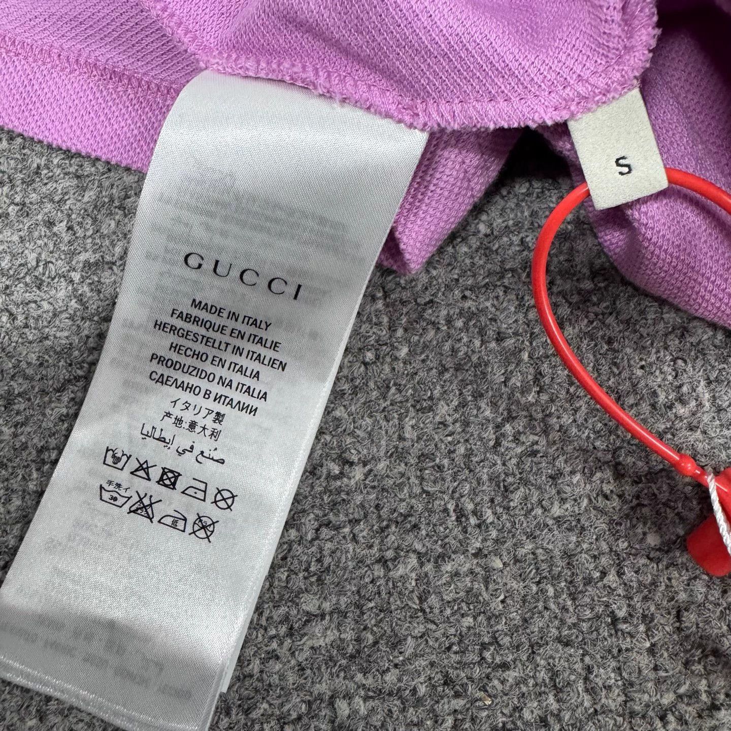 Gucci Gucci Tiger Head Ribbed Cuffs Polo Tee S Mint Size S / US 4 / IT 40 - 6 Thumbnail