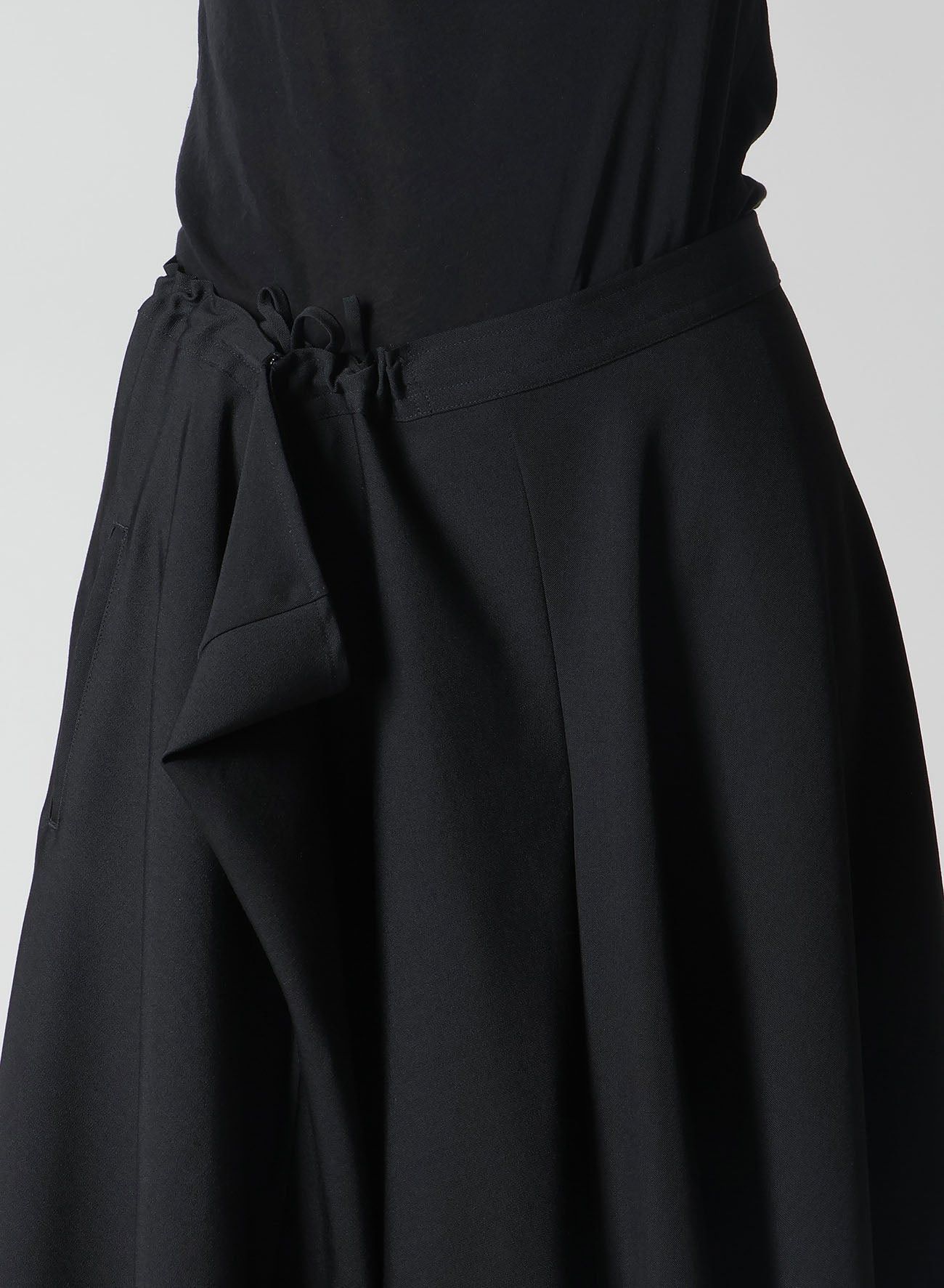 Yohji Yamamoto Yohji Yamamoto - W/Gabardine Asymmetrical R GATHERED SKIRT Size 32" / US 10 / IT 46 - 5 Thumbnail