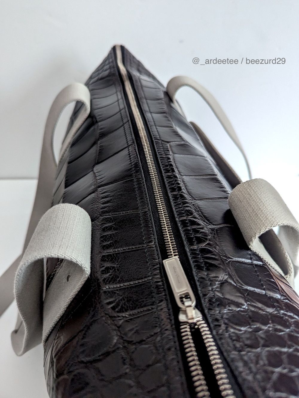 Rick Owens 💥$50K CROCODILE JUMBO SCALE TROLLEY TOTE BAG Size ONE SIZE - 11 Thumbnail