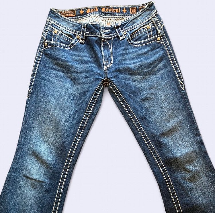 Rock Revival Vintage Rock Revival Amy Bootcut Rhinestone Woman’s Jeans Size 30" / US 8 / IT 44 - 1 Thumbnail