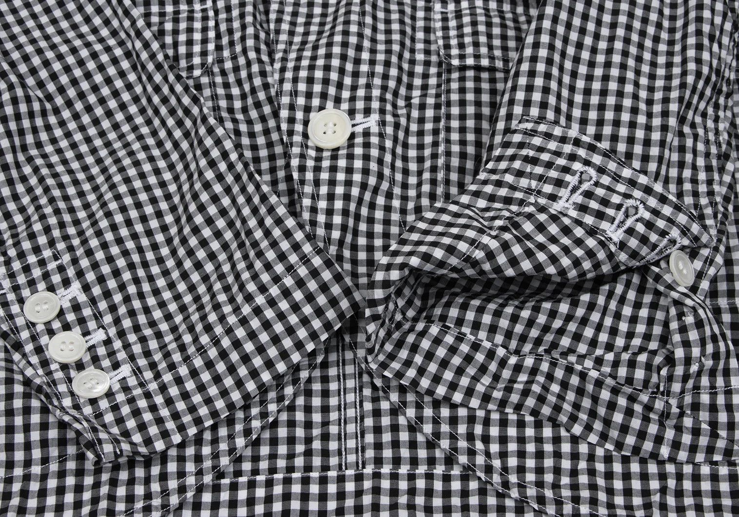 Ganryu Gingham Check Flap Pocket Jacket Black and White Size S Size US S / EU 44-46 / 1 - 9 Thumbnail