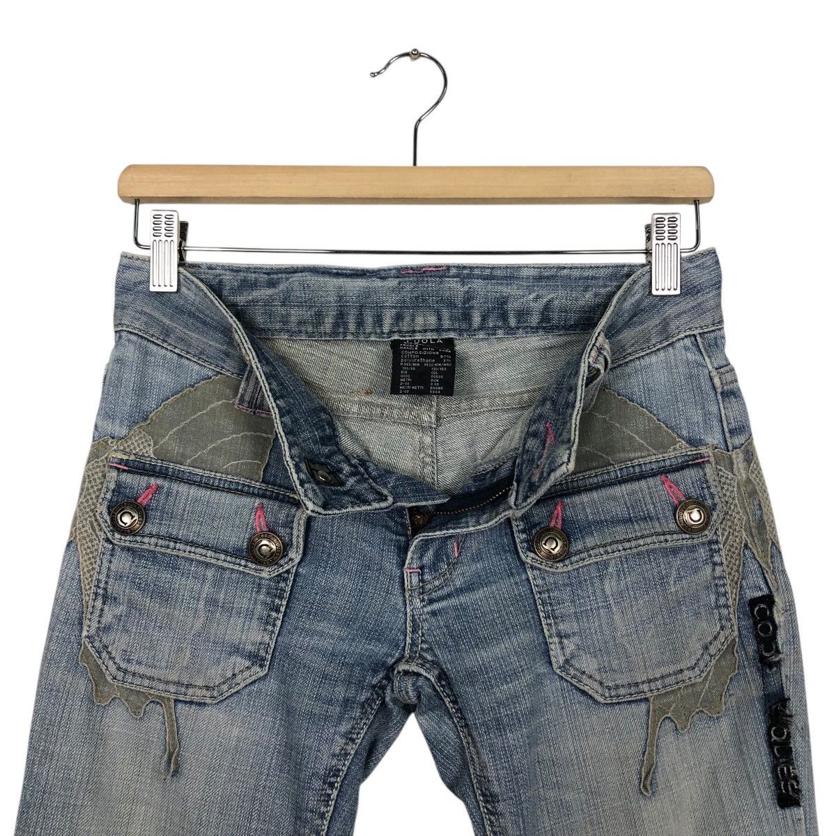 COOLA Distressed Washed Flare Jeans – Early 2000s