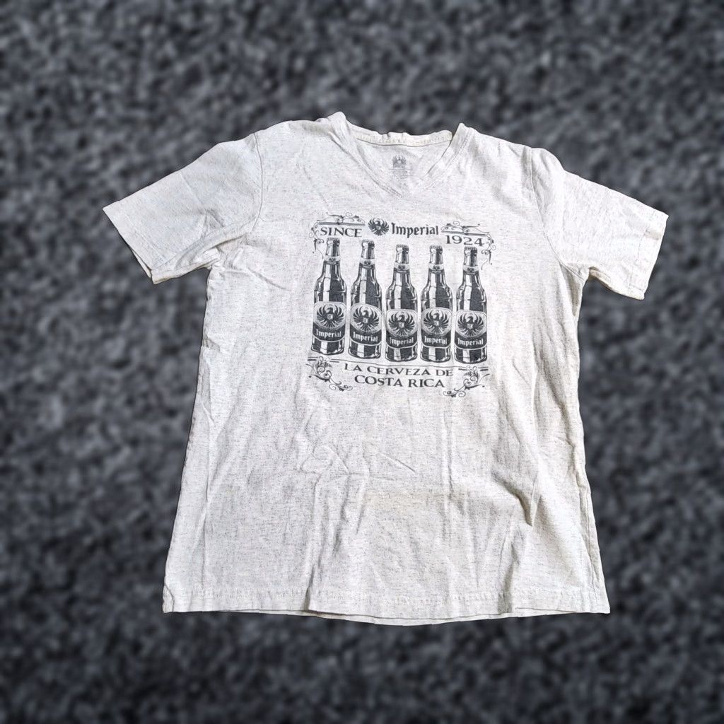 Imperial VINTAGE Imperial Beer T-Shirt Womens L Gray 1924 Cerveza Costa Rica Short Sleeve Size L / US 10 / IT 46 - 1 Thumbnail