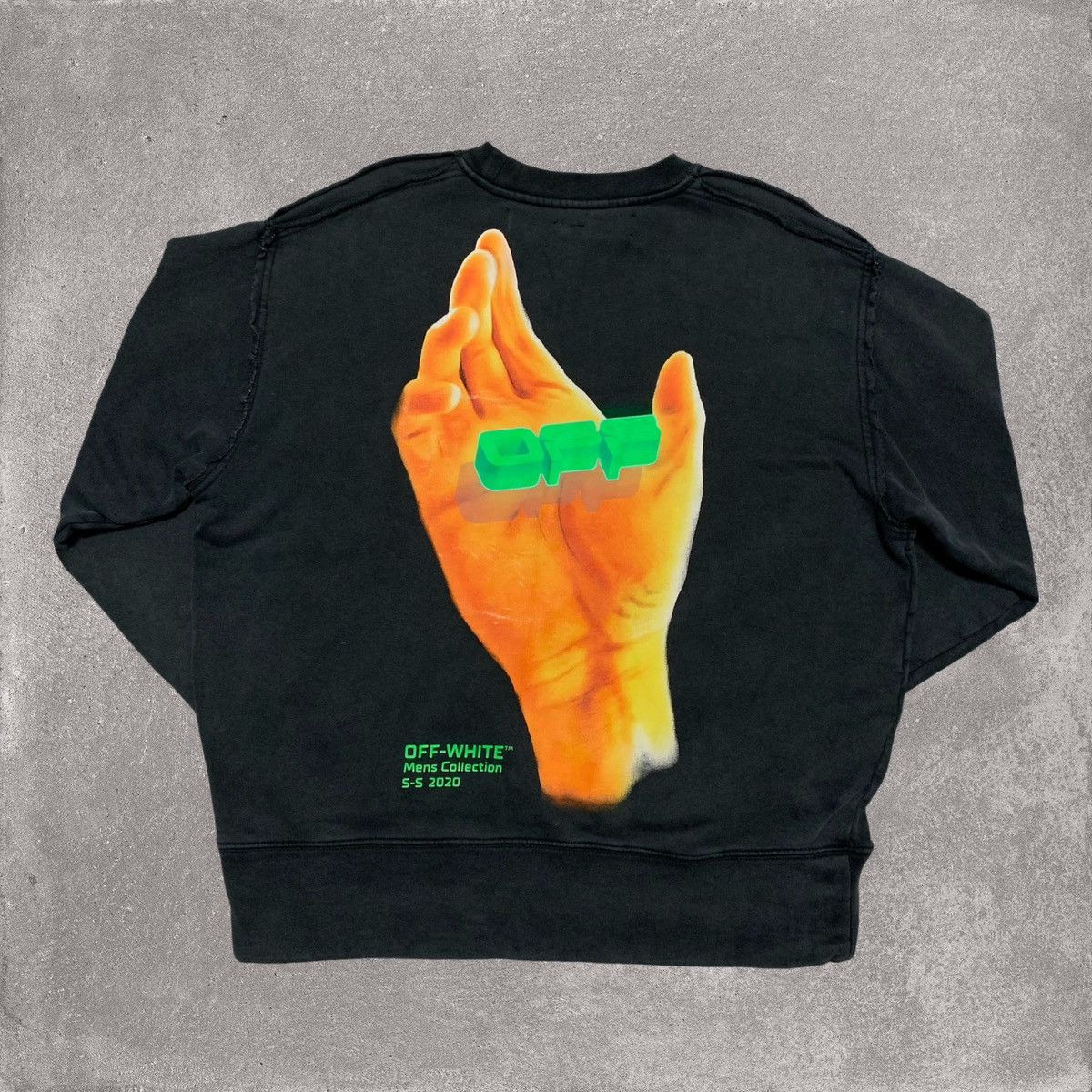 Off-White Off White Medium Hand Logo Off Black Sweatshirt Virgil Abloh Size US M / EU 48-50 / 2 - 1 Thumbnail