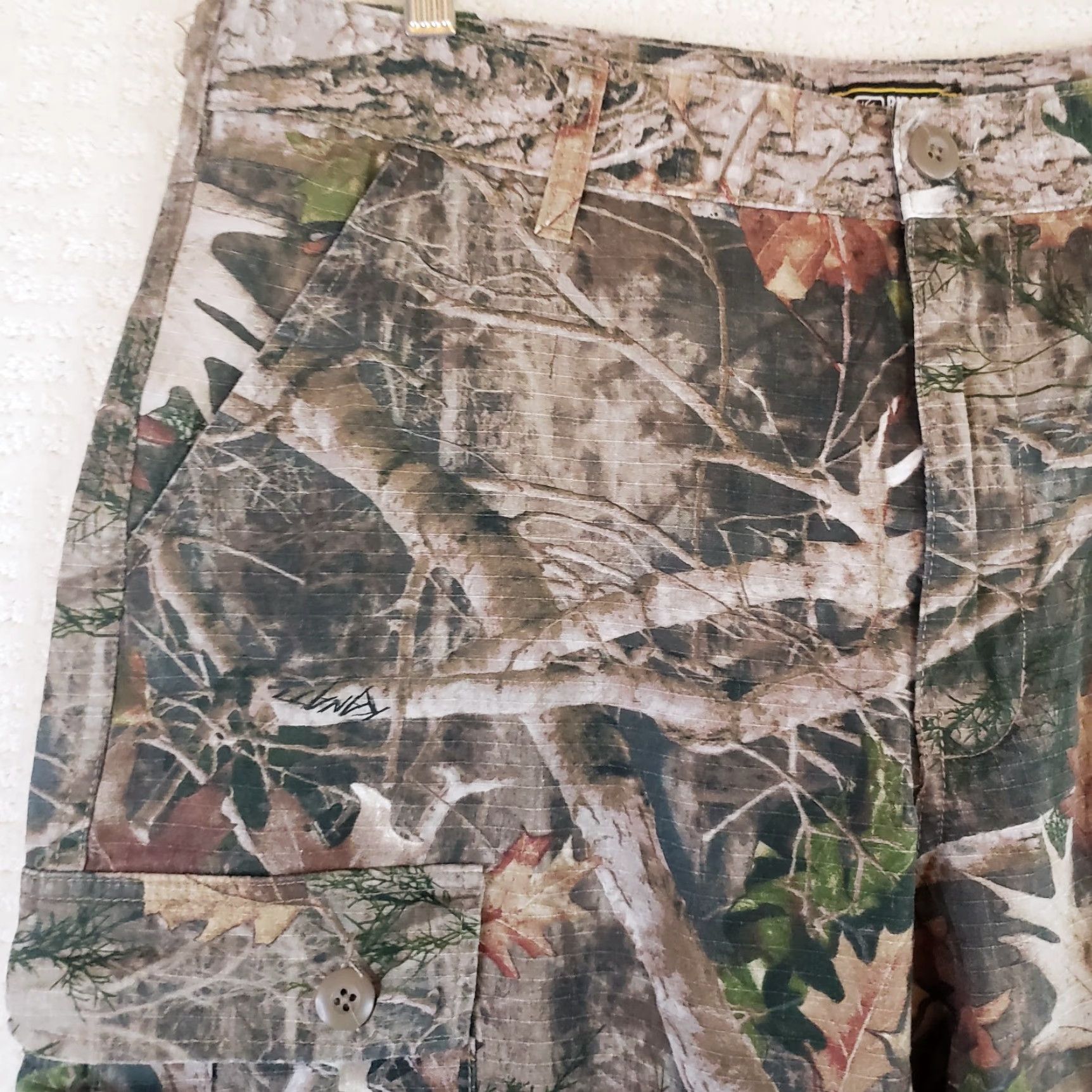 Hunter Ridge Hunter Pants Mens Large Brown TrueTimber Camouflage Cargo Straight Leg Tie Size US 33 - 5 Thumbnail