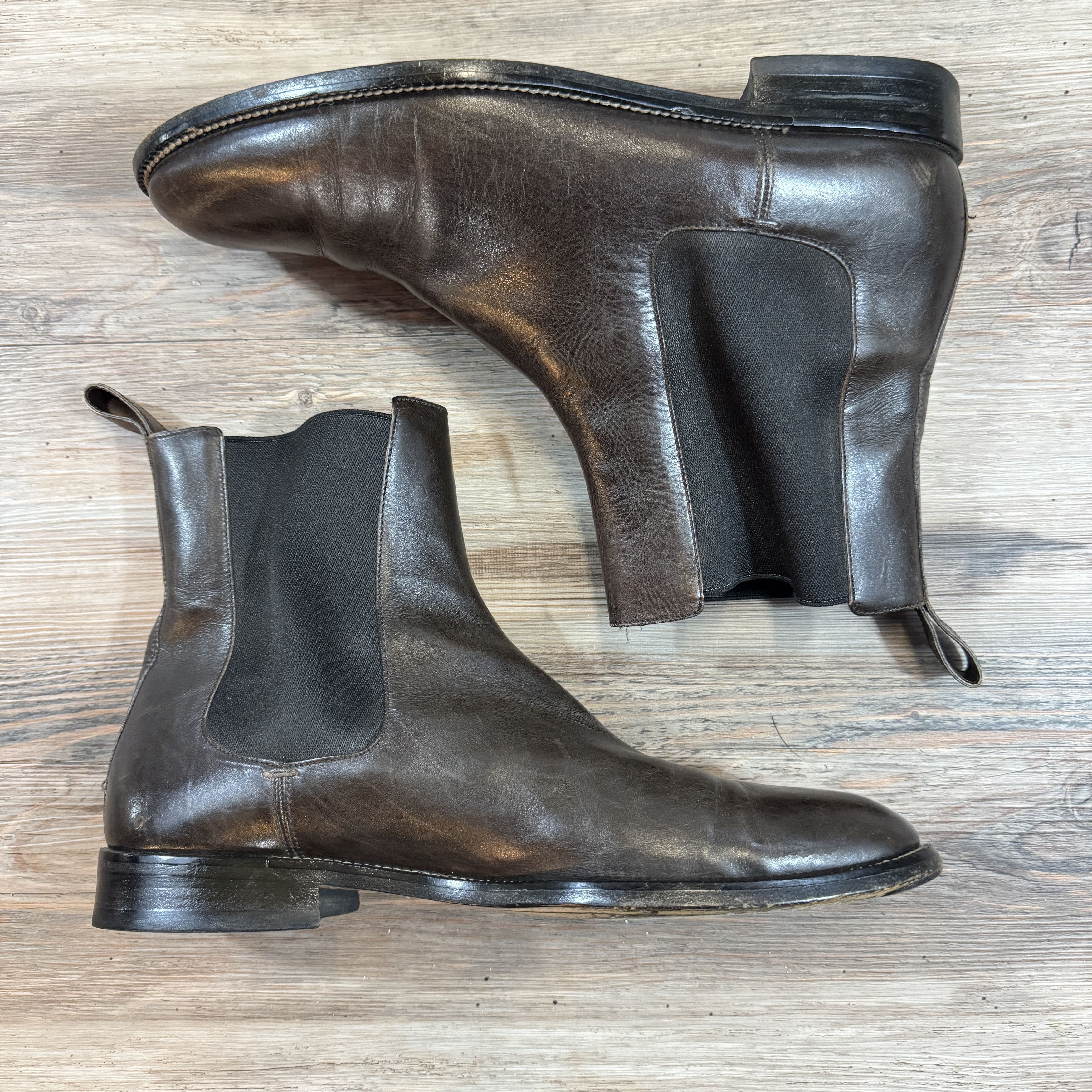 Gucci Y2K Vintage GUCCI CHELSEA BOOTS Leather Slip On Designer Size US 9.5 / EU 42-43 - 3 Thumbnail