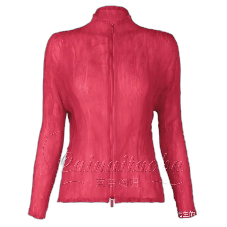 Issey Miyake Issey Miyake Red Long Sleeve Jacket-yf Size US M / EU 48-50 / 2 - 1 Thumbnail