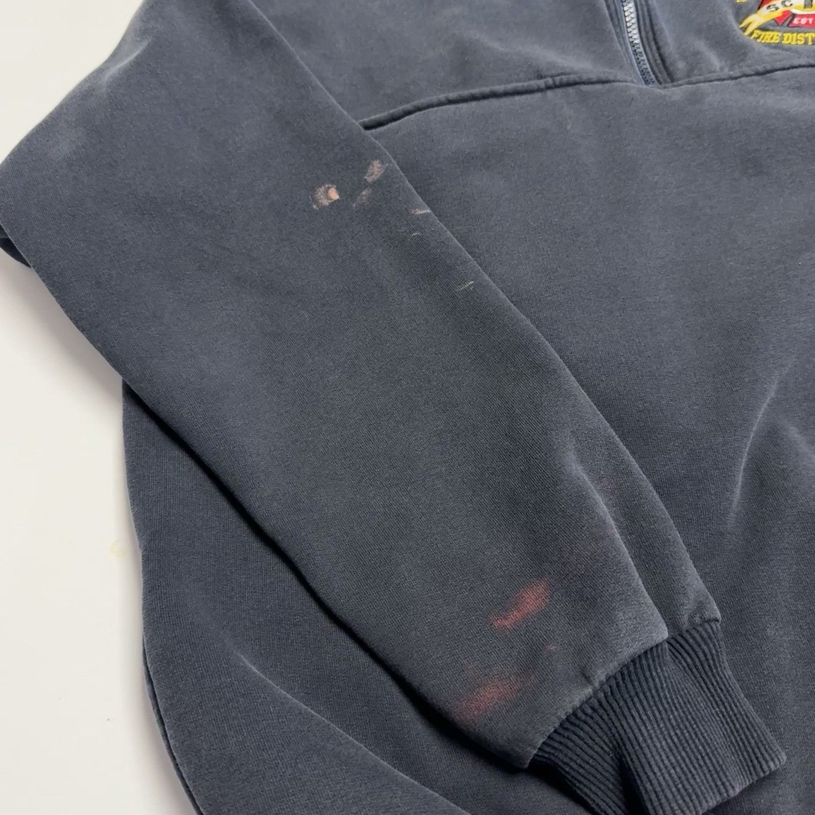 Vintage VTG Fireman Collared Quarter Zip Sweatshirt Mens Large R Her Size US L / EU 52-54 / 3 - 6 Thumbnail