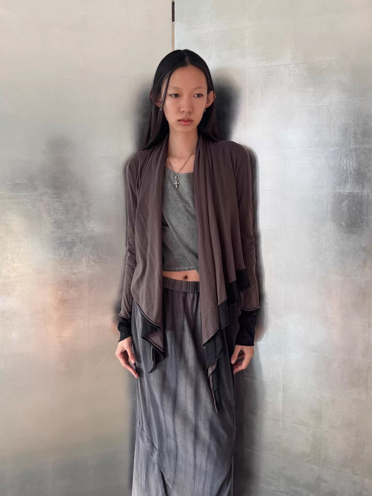 Other Dutch Double-Layer Color-Blocked Irregular Cardigan S Size S / US 4 / IT 40 - 5 Thumbnail