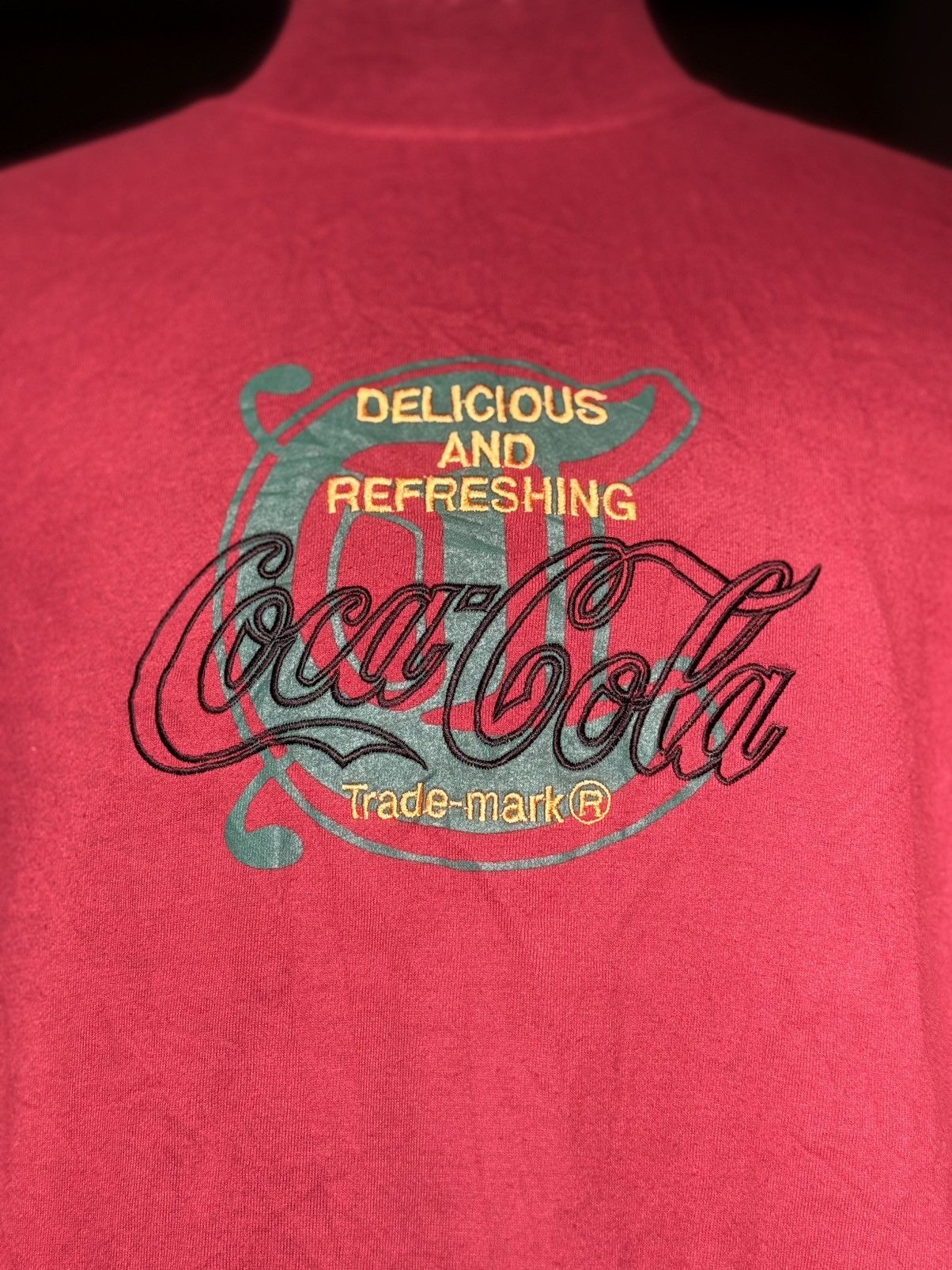 Coca Cola Vintage 90s Coca-Cola "Delicious and Refreshing" Mock Neck L Size US L / EU 52-54 / 3 - 2 Thumbnail