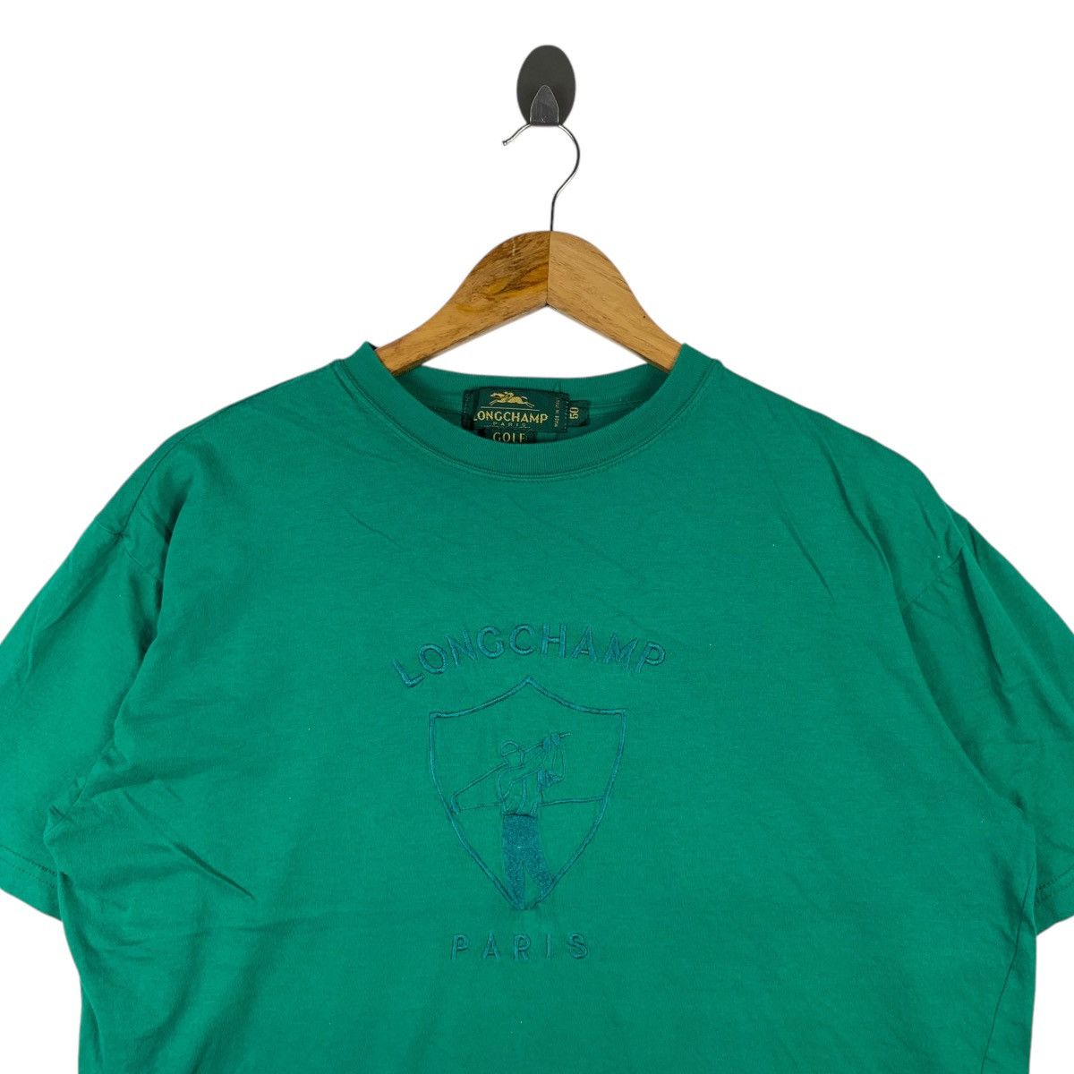 Longchamp × Vintage Vintage LONGCHAMP Paris Golf Fashion Designer Big T-Shirt Size US L / EU 52-54 / 3 - 3 Thumbnail