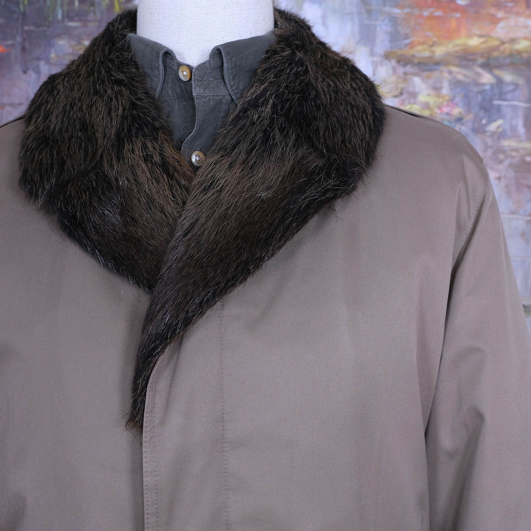 Other Furscandia, Tan Trench Coat, Size 40, Fur Lined Size US M / EU 48-50 / 2 - 2 Thumbnail