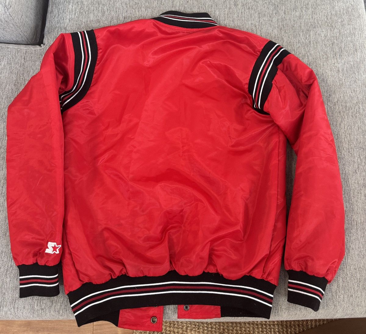 NHL × Starter Vintage Detroit Red Wings Starter Satin Jacket Size US S / EU 44-46 / 1 - 3 Thumbnail