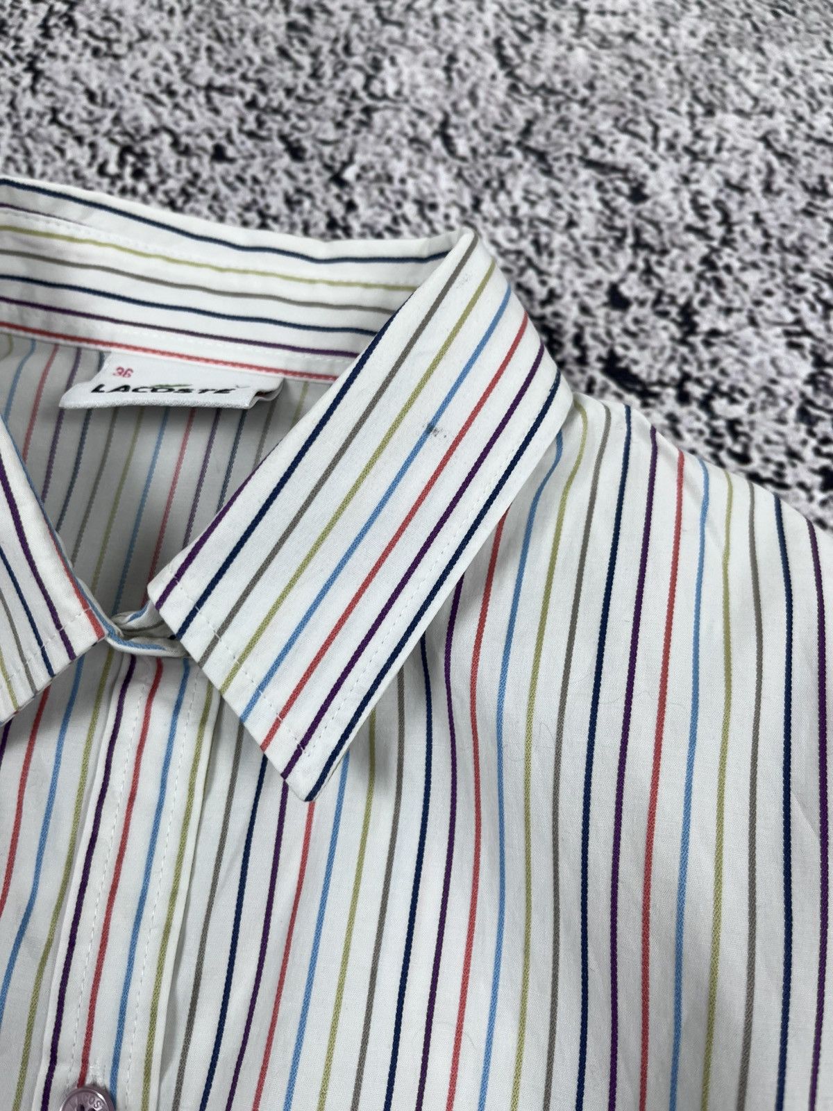 Lacoste Vintage Lacoste Embroidered Stripes Button Ups Shirt 36 Size XS / US 0-2 / IT 36-38 - 6 Thumbnail