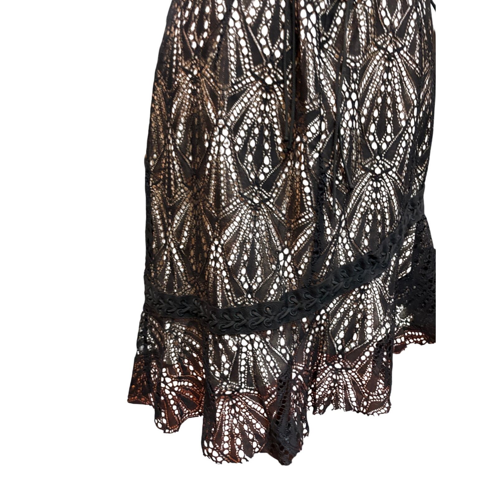 For Love & Lemons For Love and Lemons Black Lace Mini Dress Size L Size L / US 10 / IT 46 - 12 Thumbnail