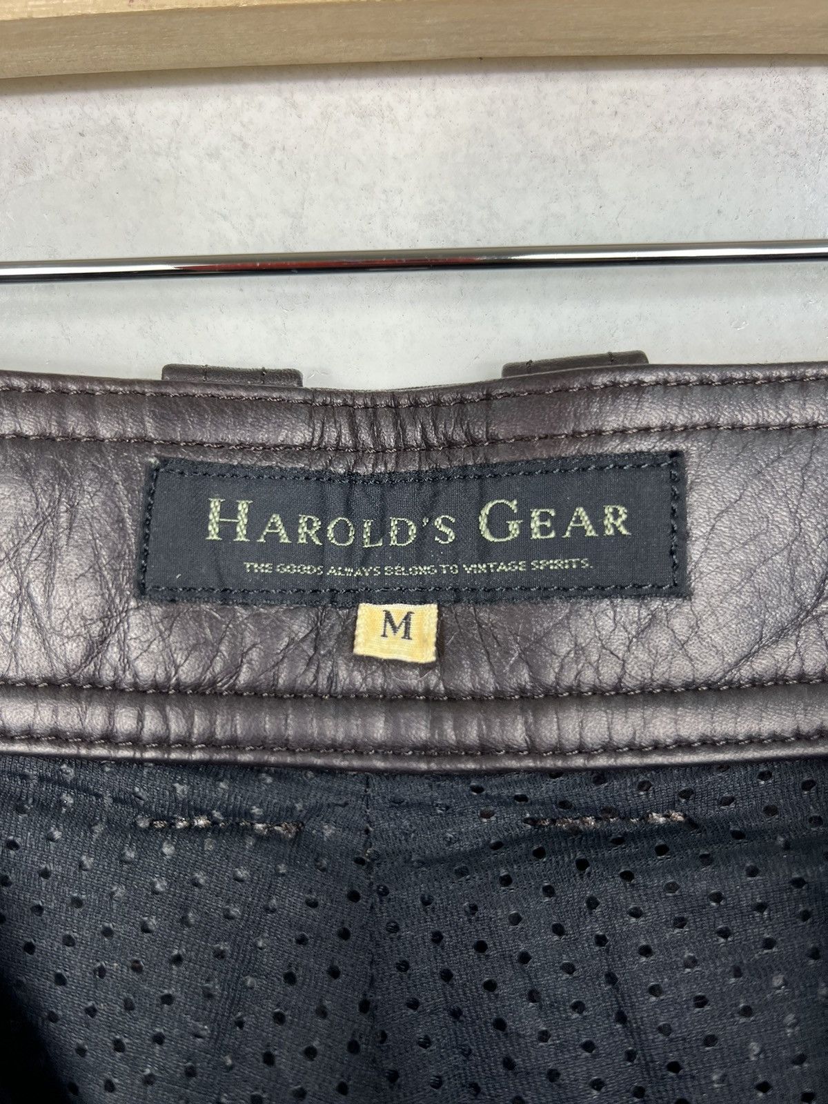 Genuine Leather 🔥 HAROLDS GEAR LEATHER MOTO RIDER AVANT GARDE PANTS Size US 28 / EU 44 - 12 Thumbnail