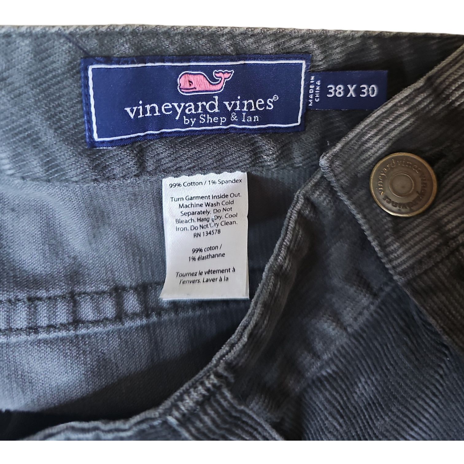 Vineyard Vines Vineyard Vines Gray Corduroy Pants 38x30 Size US 38 / EU 54 - 5 Thumbnail