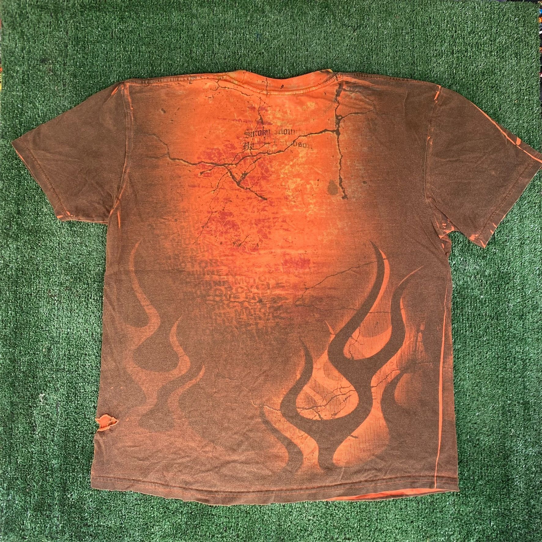 Harley Davidson Vintage Y2K Harley Davidson Shirt Punk Biker Tribal AOP Tee Size US XL / EU 56 / 4 - 6 Thumbnail